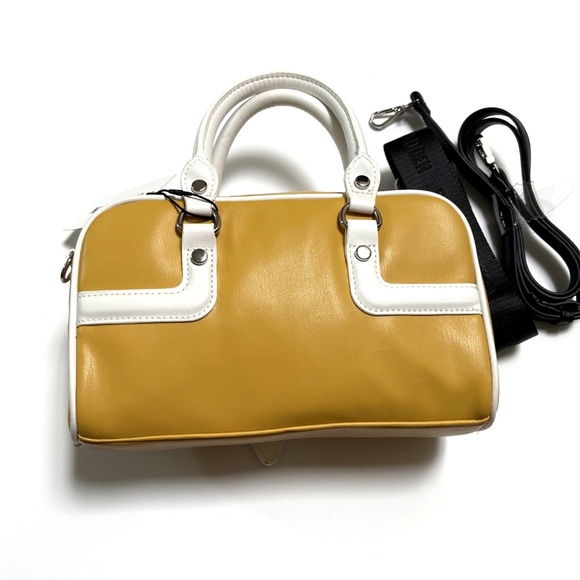 NWT Original STEVE MADDEN Bjuniee Sporty Quilted Satchel / Crossbody Bag Mustard - Picture 6 of 8